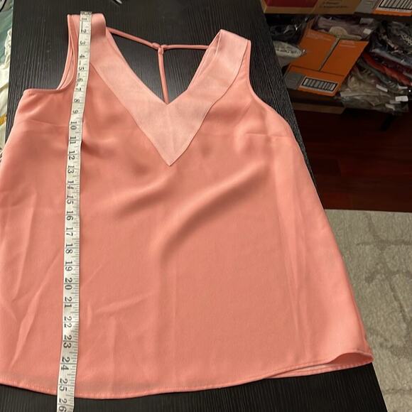 ANTONIO MELANI Coral Satin Sleeveless Blouse - Picture 6 of 8